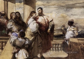 A Venetian Scene Romantic Richard Parkes Bonington Oil Paintings
